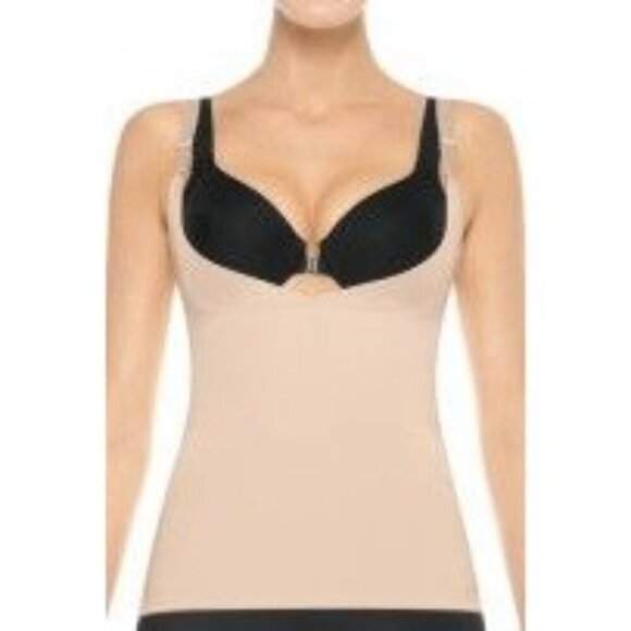 Spanx Slimplicity Open-Bust Boost Camisole Nude Beige Womens Medium - Picture 2 of 8